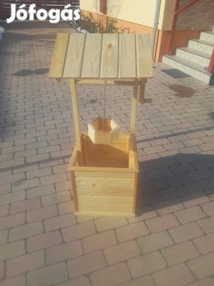 Díszkút virágtartó