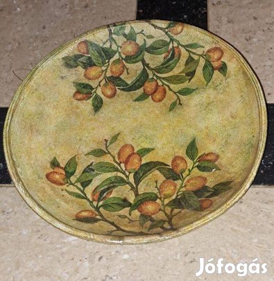 Dísztál mediterrán / toszkán hangulatú citromosmintával