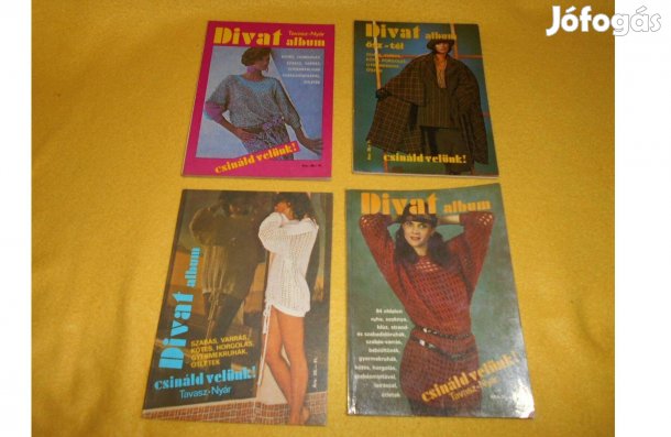 Divat album. 80 old. 35 szabásminta. 1986- ból - 4 db
