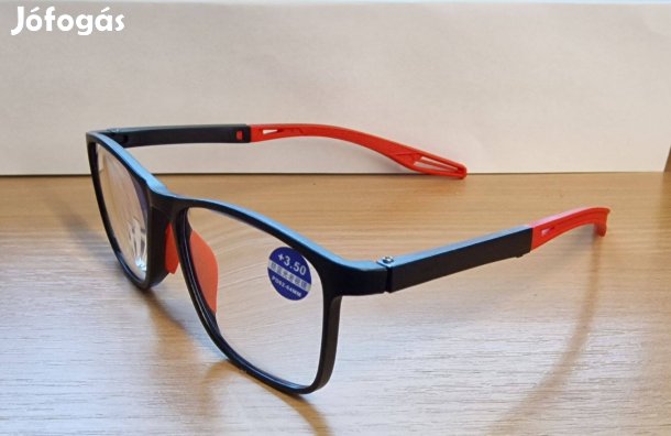 Divatos Olvasószemüveg, férfi, női nagykeretes +3.5