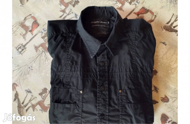 Divatos hosszú ujjú fiú férfi ing eladó, fekete 