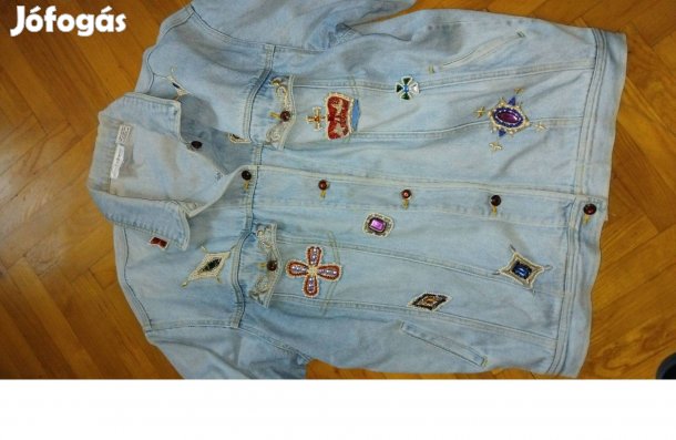 Divatos köves női farmerkabát L es méret