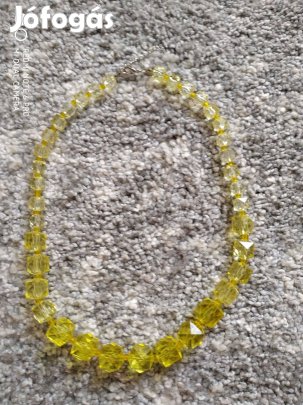 Divatos sárga bizsu nyaklánc