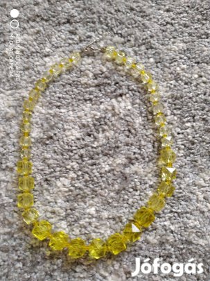 Divatos sárga bizsu nyaklánc
