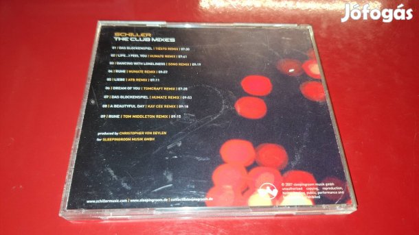 Dj Schiller The Club Mixes ( cdr) Promo Cd 2007