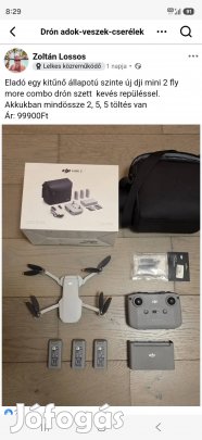 Dji mini 2 fly more combo drón szett 