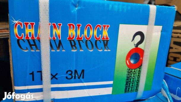 Dobozában, 1 tonnás láncos emelő láncos csörlő 3-es erős flaschenzug