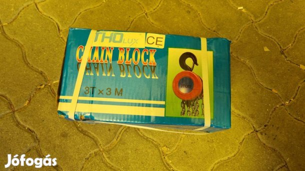 Dobozában, csigás emelőlánc 3 tonna teljesítménnyel, láncos emelő