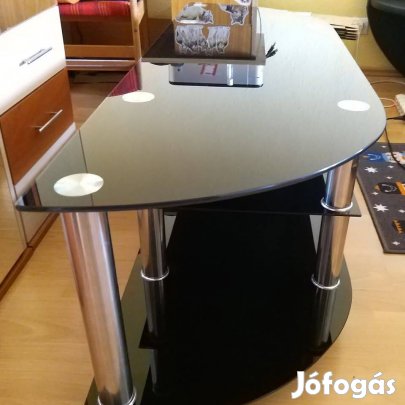 Dohányzó üveg asztal ép sértetlen állapotban