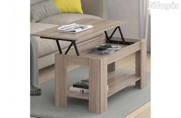 Dohányzóasztal, sonoma, 100x50 cm,Vicco Lorenz, nyitható tetjű,Új