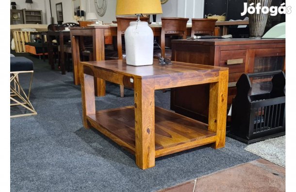 Dohányzóasztal indiai tömör rózsafából 90 cm