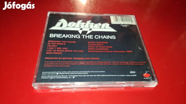 Dokken Breaking the chains Cd Germany