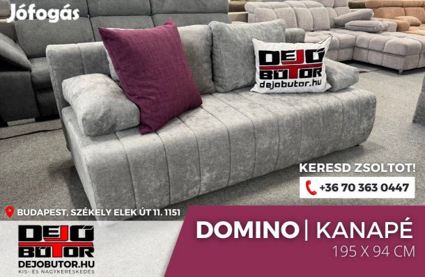 Domino egyenes kanapé ülőgarnitúra 195x94 cm bútor gray ágyazható