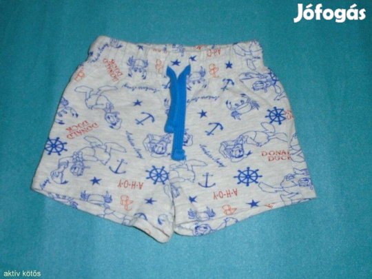 Donald kacsa mintás szürke rövidnadrág 6-9 hó (méret 74)