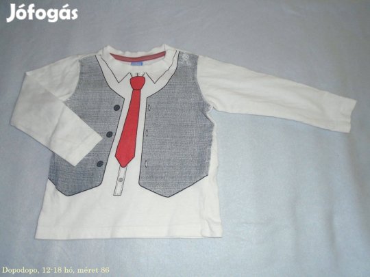 Dopodopo nyakkendő mintás felső 12-18 hó méret 86