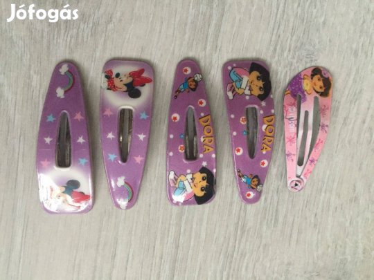 Dora a felfedező + Minnie egér hajcsat, csat, csitcsat csomag