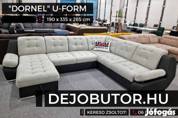 Dornel gray kanapé ülőgarnitúra 190x265x335 cm ágyazható ualak