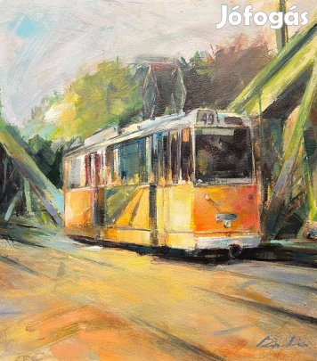 Dörnyei István A hídon utazva 45×40 cm