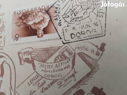 Dorogi 1956-os Levelezőlap levelezőlap Kiállításra ritka db