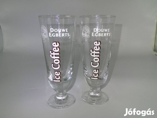 Douwe Egberts talpas üveg pohár ( 2 db. )
