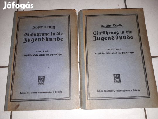 Dr Otto Tumlirz - Einführung in die Jugendkunde - Bevezetés az ifjúság