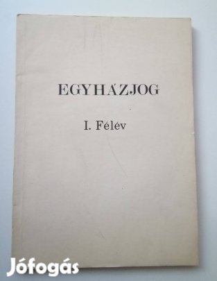 Dr. Cserpes Jenő - Egyházjog I. félév