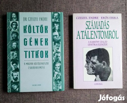 Dr. Czeizel Endre Számadás a tálentomról,Költők gének titkok Sok Más