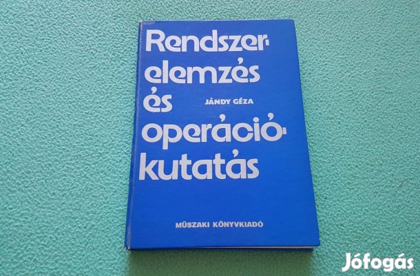 Dr. Jándy Géza: Rendszerelemzés és operációkutatás könyv