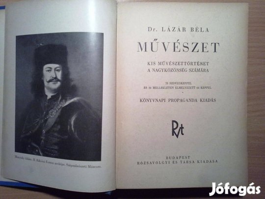 Dr. Lázár Béla: Művészet (Rózsavölgyi és Társa kiadása)