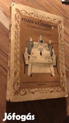 Dr. Mártonffy Máriusné: A főzés kézikönyve 1927 szakácskönyv