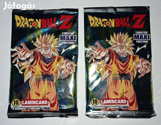 Dragon Ball Z Lamincard Maxi limitált bontatlan kártya csomagok