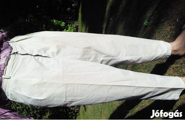 Drapp nyári béleletlen férfi hosszúnadrág nadrág könnyű anyagú M