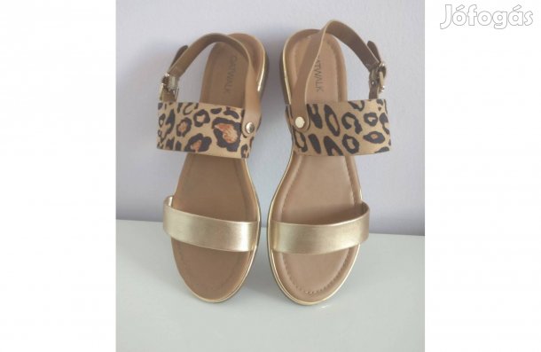 Drapp/párducmintás szandál