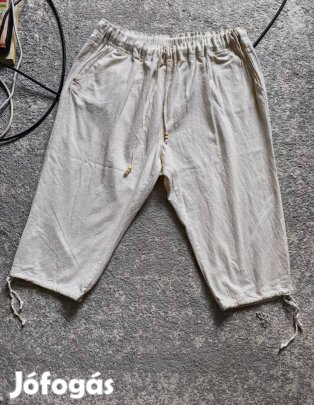 Drapp vászon halásznadrág extra nagy méretű 58-as