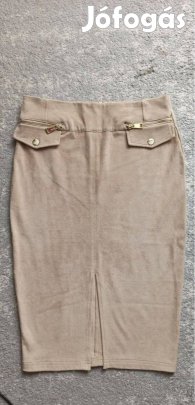 Drapp velúr midi szoknya