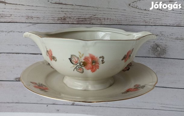 Drasche porcelán talpas szószos tál!