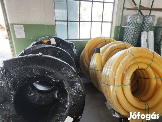 Dréncső 100 geotextiliaval bevont - 50 m