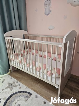 Drewex Zsiráfos kiságy matraccal 60x120 cm