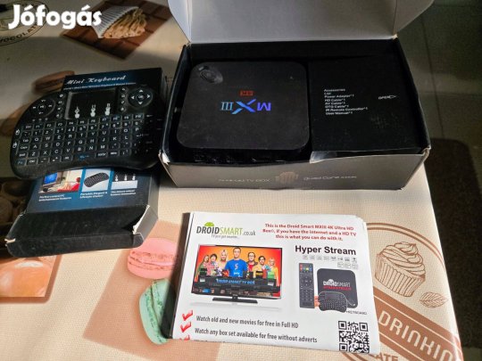 Droidsmart MXIII 4K Android TV Box szett