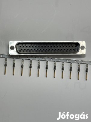 Dsub 37 tűs papa csatlakozó, krimp erintkezőkkel