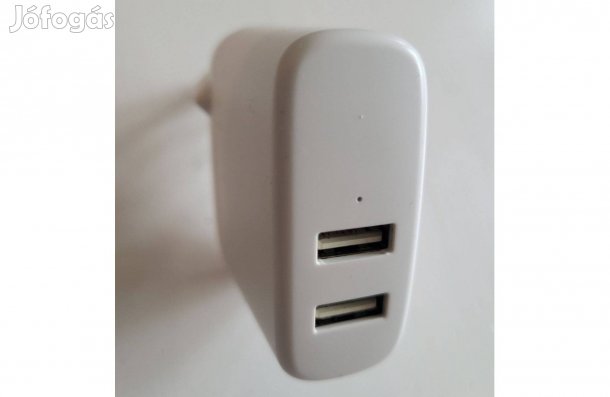 Dual USB töltőegység (fehér)