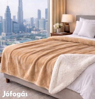 Dubai camel Sherpa vastag 150x200cm puha takaró wellsoft ágytakaró