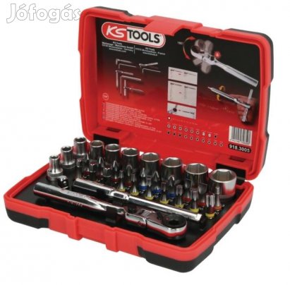 Dugókulcskészlet 5-14mm-ig KS-Tools 33-részes 1/4" Torsionpower