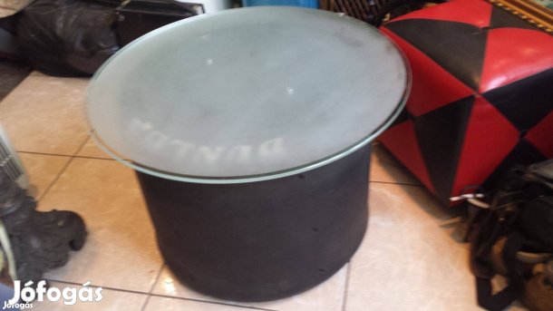 Dunlop forma 1-es formula gumi abroncs kerék dohányzóasztal üveggel