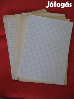 Dupla A4-es franciakockás tömbök félbehajtva