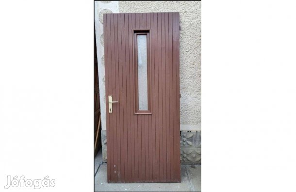 Dupla falú, fa bejárati ajtó felülvilágítóval bontásból