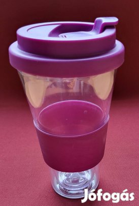 Dupla falú műanyag pohár tetővel