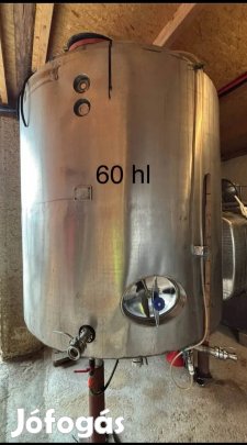 Dupla falú saválló tartály erjesztő