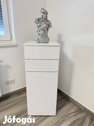 Dupla magasfényű fehér szekrény eladó új !!