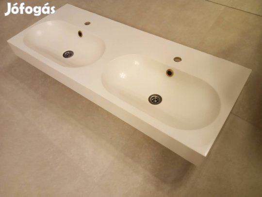 Dupla mosdó , bontott, műmárvány